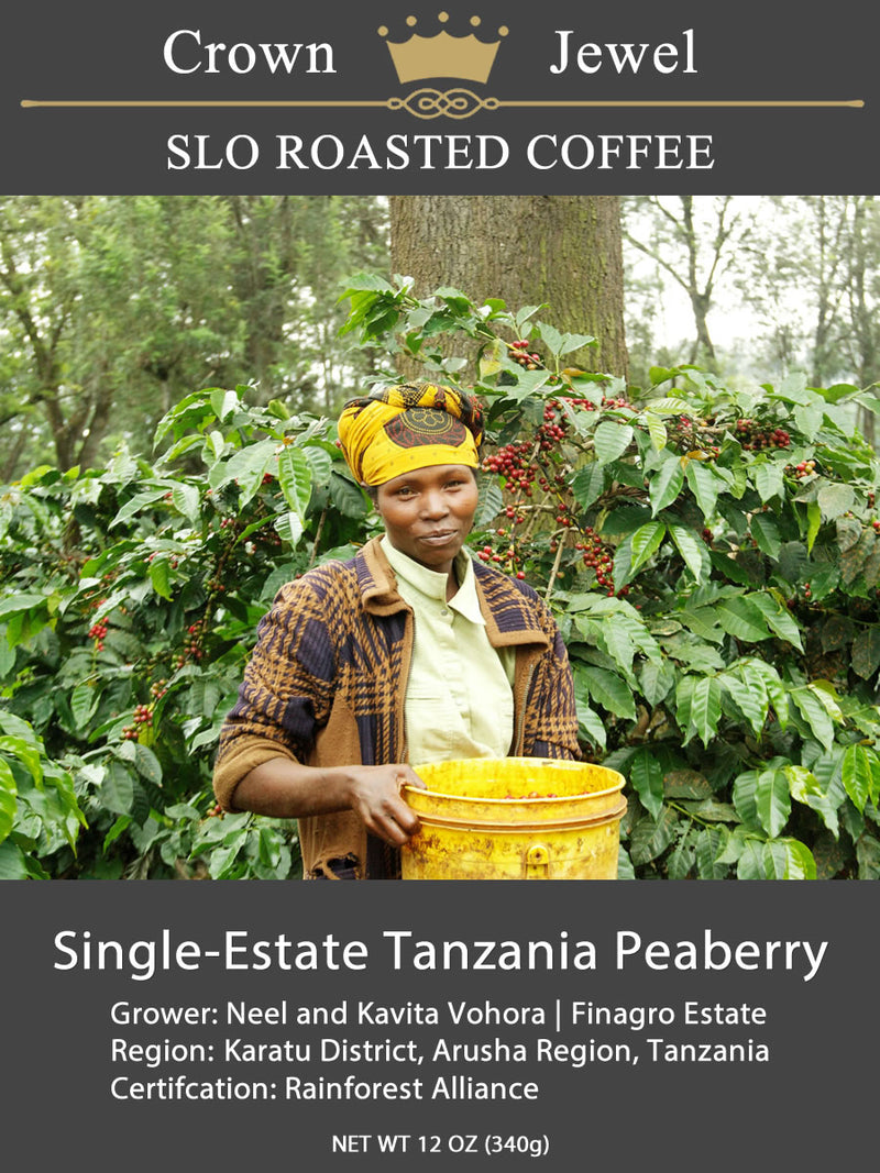 Single-Estate Tanzania Peaberry Crown Jewel - 12oz. Bag