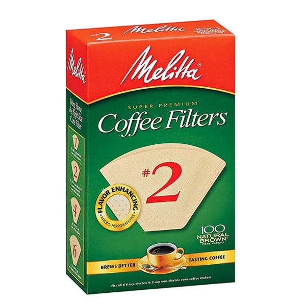 Melita #2 CONE FILTER NATURAL BROWN - 100 ct.