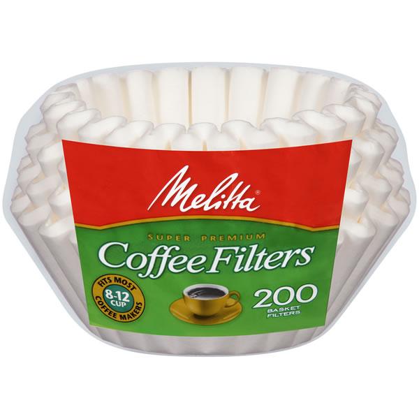 Melita Basket Filter Paper White - 200 CT.