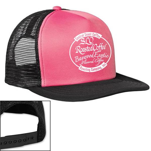 SLO Roasted Adjustable Mesh Back Trucker Hat - Pink