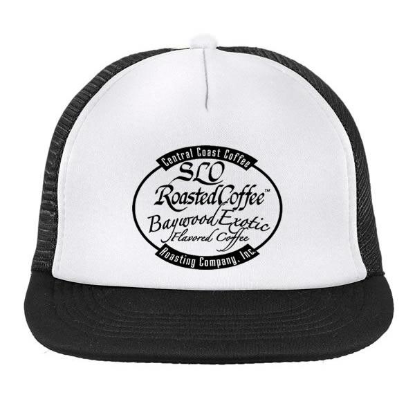 SLO Roasted Adjustable Mesh Back Trucker Hat - White