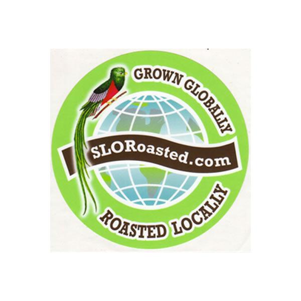 Sticker, 3.75 Round - Grown Globally, Roasted Locally - Color